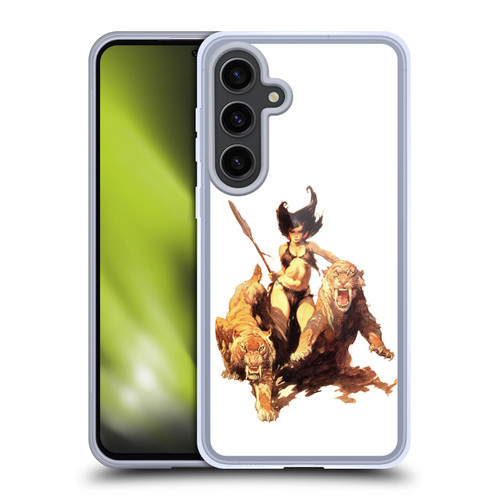 Frank Frazetta Fantasy The Huntress Soft Gel Case for Samsung Galaxy S24+ 5G