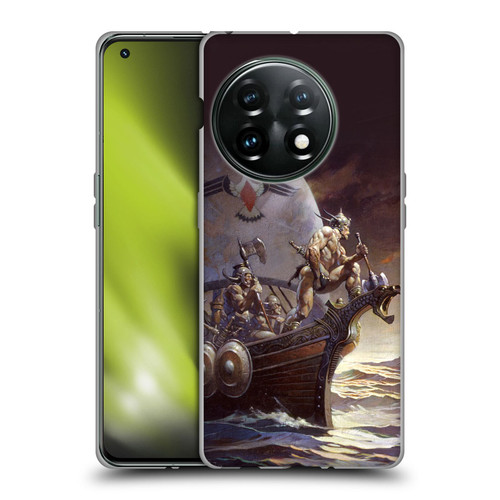 Frank Frazetta Medieval Fantasy Kane on Golden Sea Soft Gel Case for OnePlus 11 5G
