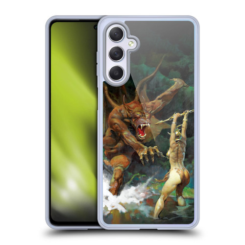 Frank Frazetta Medieval Fantasy Girl and the Beast Soft Gel Case for Samsung Galaxy M54 5G