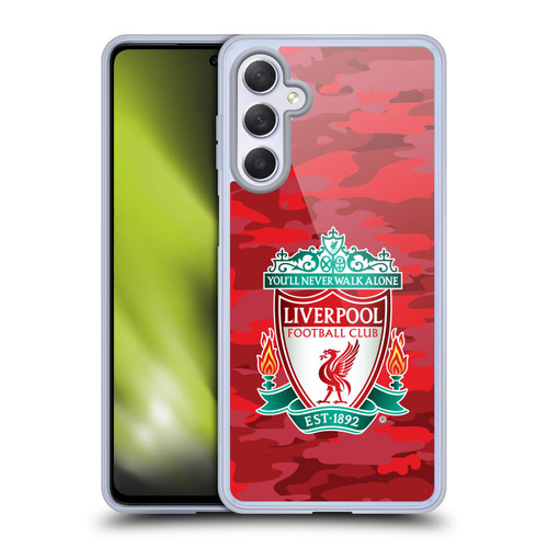 Liverpool Football Club Camou Home Colourways Crest Soft Gel Case for Samsung Galaxy M54 5G