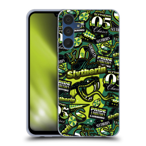 Harry Potter Badge Up House Slytherin Soft Gel Case for Samsung Galaxy A15