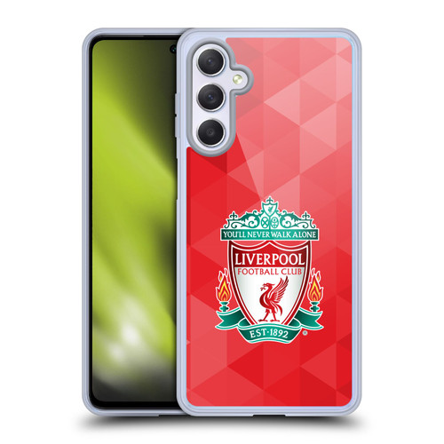Liverpool Football Club Crest 1 Red Geometric 1 Soft Gel Case for Samsung Galaxy M54 5G