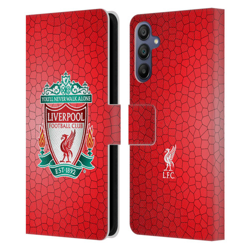 Liverpool Football Club Crest 2 Red Pixel 1 Leather Book Wallet Case Cover For Samsung Galaxy A15