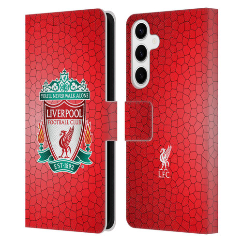 Liverpool Football Club Crest 2 Red Pixel 1 Leather Book Wallet Case Cover For Samsung Galaxy S24+ 5G