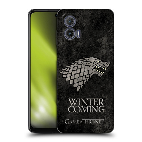 HBO Game of Thrones Dark Distressed Look Sigils Stark Soft Gel Case for Motorola Moto G73 5G