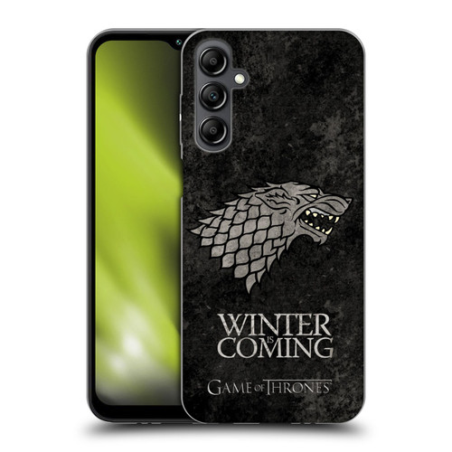 HBO Game of Thrones Dark Distressed Look Sigils Stark Soft Gel Case for Samsung Galaxy M14 5G