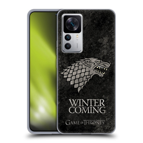 HBO Game of Thrones Dark Distressed Look Sigils Stark Soft Gel Case for Xiaomi 12T 5G / 12T Pro 5G / Redmi K50 Ultra 5G