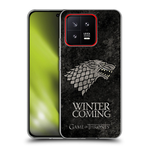 HBO Game of Thrones Dark Distressed Look Sigils Stark Soft Gel Case for Xiaomi 13 5G