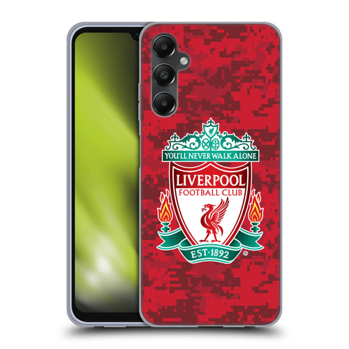 Liverpool Football Club Digital Camouflage Home Red Crest Soft Gel Case for Samsung Galaxy A05s
