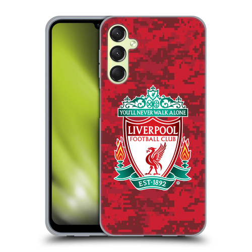 Liverpool Football Club Digital Camouflage Home Red Crest Soft Gel Case for Samsung Galaxy A24 4G / M34 5G