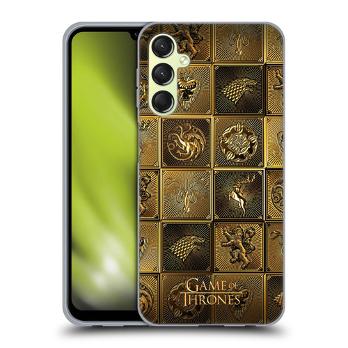 HBO Game of Thrones Golden Sigils All Houses Soft Gel Case for Samsung Galaxy A24 4G / Galaxy M34 5G