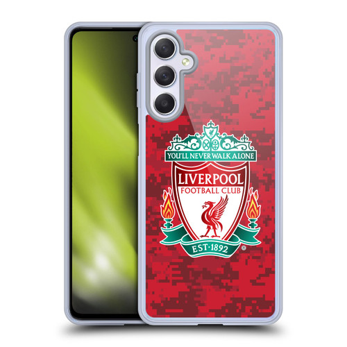 Liverpool Football Club Digital Camouflage Home Red Crest Soft Gel Case for Samsung Galaxy M54 5G