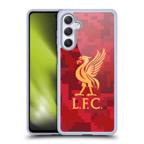 Liverpool Football Club Digital Camouflage Home Red Soft Gel Case for Samsung Galaxy M54 5G