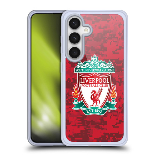 Liverpool Football Club Digital Camouflage Home Red Crest Soft Gel Case for Samsung Galaxy S24 5G