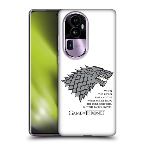 HBO Game of Thrones Graphics White Winds Soft Gel Case for OPPO Reno10 Pro+