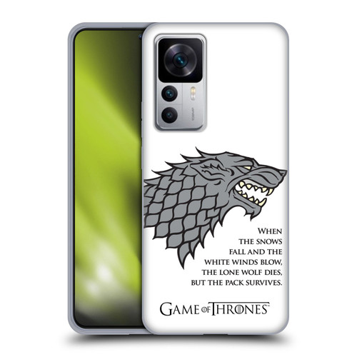 HBO Game of Thrones Graphics White Winds Soft Gel Case for Xiaomi 12T 5G / 12T Pro 5G / Redmi K50 Ultra 5G