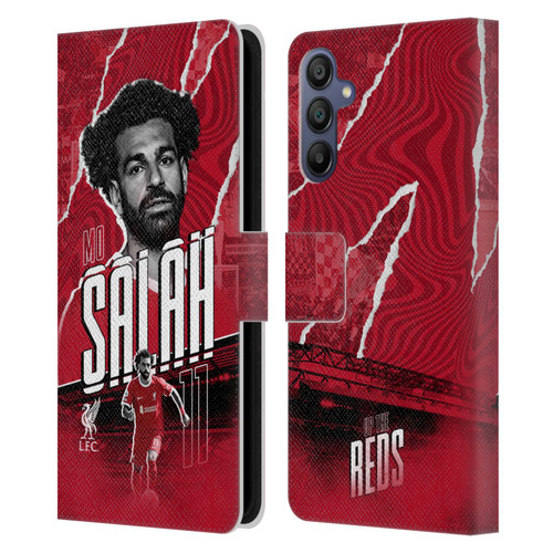 Liverpool Football Club 2023/24 First Team Mohamed Salah Leather Book Wallet Case Cover For Samsung Galaxy A15