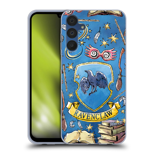 Harry Potter Deathly Hallows XIII Ravenclaw Pattern Soft Gel Case for Samsung Galaxy A15