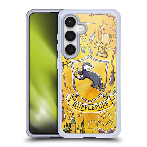 Harry Potter Deathly Hallows XIII Hufflepuff Pattern Soft Gel Case for Samsung Galaxy S24 5G