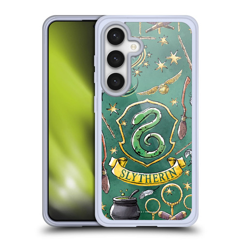Harry Potter Deathly Hallows XIII Slytherin Pattern Soft Gel Case for Samsung Galaxy S24 5G