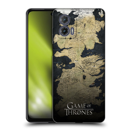 HBO Game of Thrones Key Art Westeros Map Soft Gel Case for Motorola Moto G73 5G