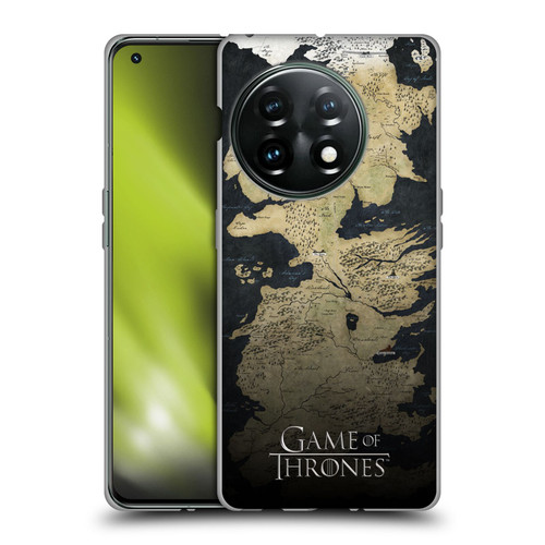HBO Game of Thrones Key Art Westeros Map Soft Gel Case for OnePlus 11 5G
