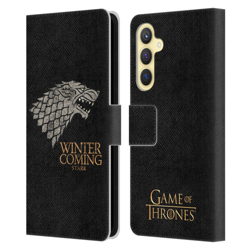 HBO Game of Thrones House Mottos Stark Leather Book Wallet Case Cover For Samsung Galaxy S23 FE 5G