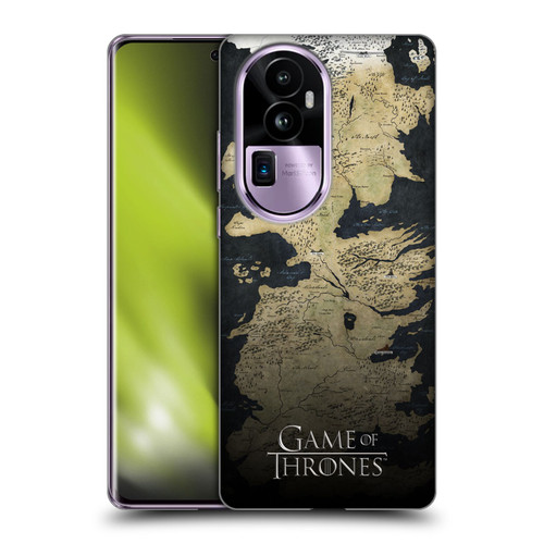 HBO Game of Thrones Key Art Westeros Map Soft Gel Case for OPPO Reno10 Pro+