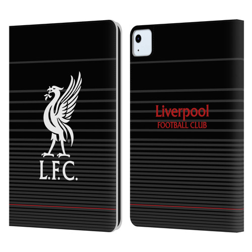 Liverpool Football Club Liver Bird White On Black Kit Leather Book Wallet Case Cover For Apple iPad Air 11 2020/2022/2024