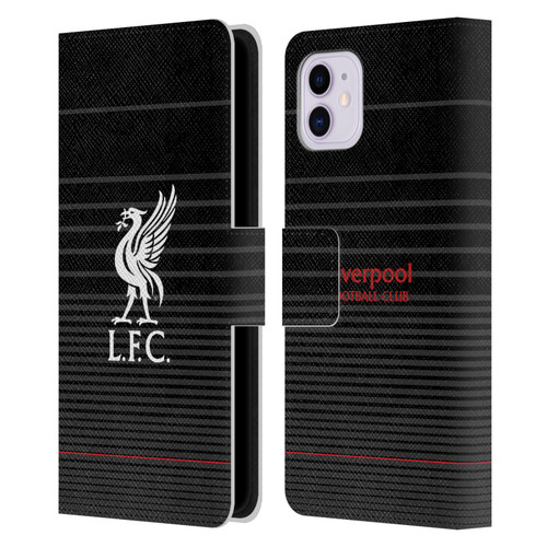 Liverpool Football Club Liver Bird White On Black Kit Leather Book Wallet Case Cover For Apple iPhone 11