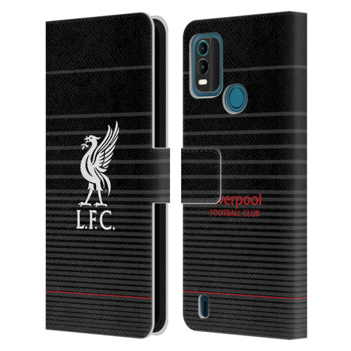 Liverpool Football Club Liver Bird White On Black Kit Leather Book Wallet Case Cover For Nokia G11 Plus