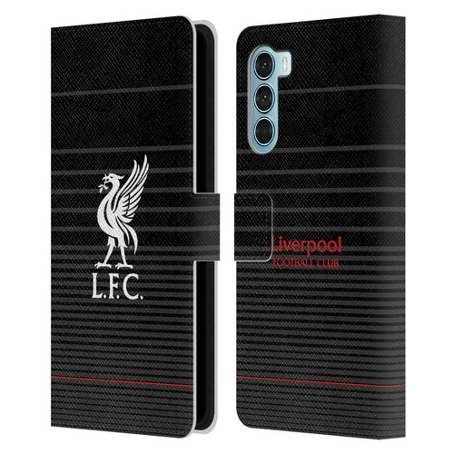 Liverpool Football Club Liver Bird White On Black Kit Leather Book Wallet Case Cover For Motorola Edge S30 / Moto G200 5G
