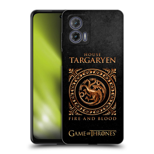 HBO Game of Thrones Metallic Sigils Targaryen Soft Gel Case for Motorola Moto G73 5G
