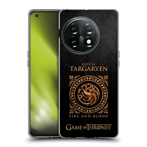 HBO Game of Thrones Metallic Sigils Targaryen Soft Gel Case for OnePlus 11 5G