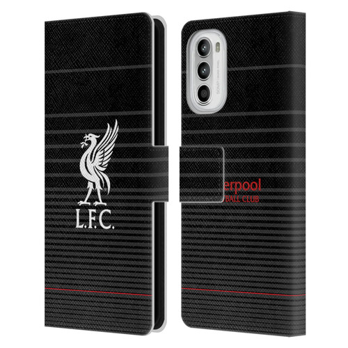 Liverpool Football Club Liver Bird White On Black Kit Leather Book Wallet Case Cover For Motorola Moto G52