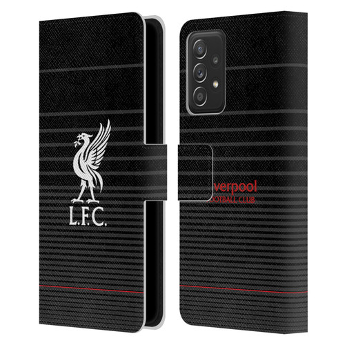 Liverpool Football Club Liver Bird White On Black Kit Leather Book Wallet Case Cover For Samsung Galaxy A52 / A52s / 5G (2021)