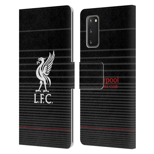 Liverpool Football Club Liver Bird White On Black Kit Leather Book Wallet Case Cover For Samsung Galaxy S20 / S20 5G