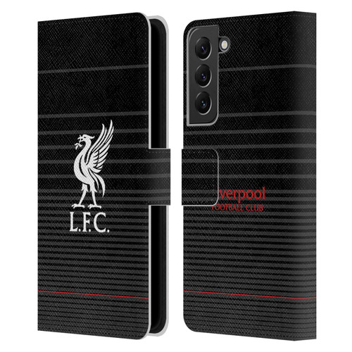 Liverpool Football Club Liver Bird White On Black Kit Leather Book Wallet Case Cover For Samsung Galaxy S22+ 5G