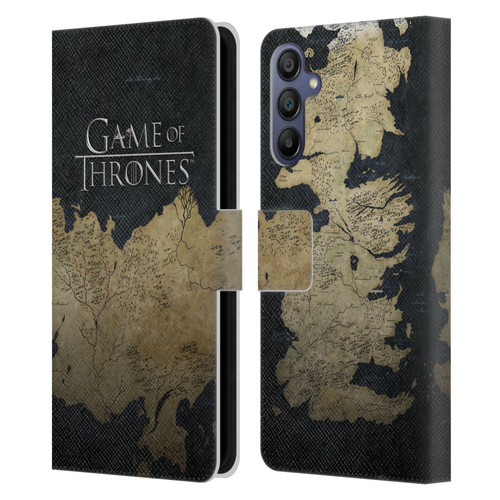 HBO Game of Thrones Key Art Westeros Map Leather Book Wallet Case Cover For Samsung Galaxy A15