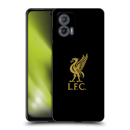 Liverpool Football Club Liver Bird Gold Logo On Black Soft Gel Case for Motorola Moto G73 5G
