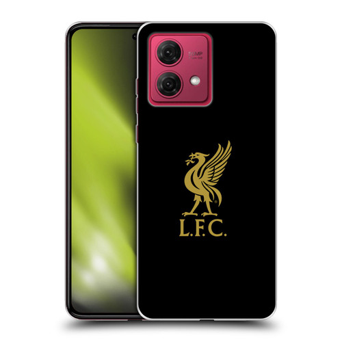 Liverpool Football Club Liver Bird Gold Logo On Black Soft Gel Case for Motorola Moto G84 5G