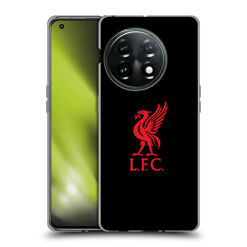 Liverpool Football Club Liver Bird Red Logo On Black Soft Gel Case for OnePlus 11 5G