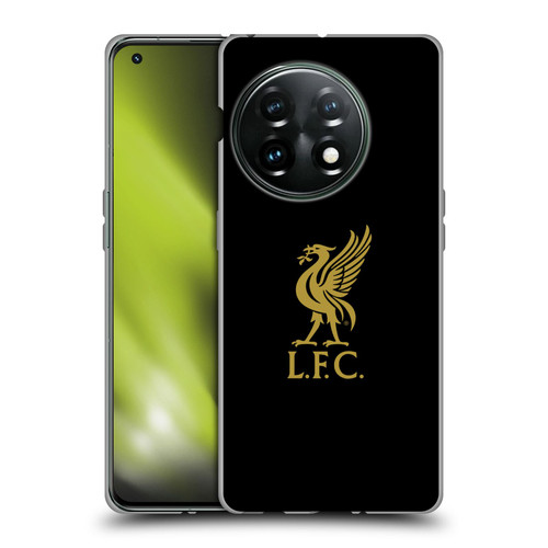 Liverpool Football Club Liver Bird Gold Logo On Black Soft Gel Case for OnePlus 11 5G