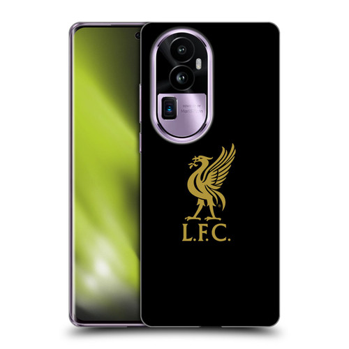 Liverpool Football Club Liver Bird Gold Logo On Black Soft Gel Case for OPPO Reno10 Pro+