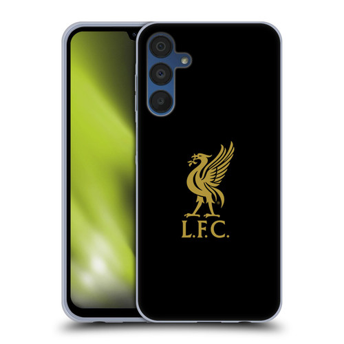 Liverpool Football Club Liver Bird Gold Logo On Black Soft Gel Case for Samsung Galaxy A15