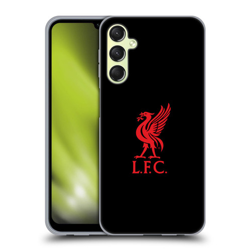 Liverpool Football Club Liver Bird Red Logo On Black Soft Gel Case for Samsung Galaxy A24 4G / M34 5G