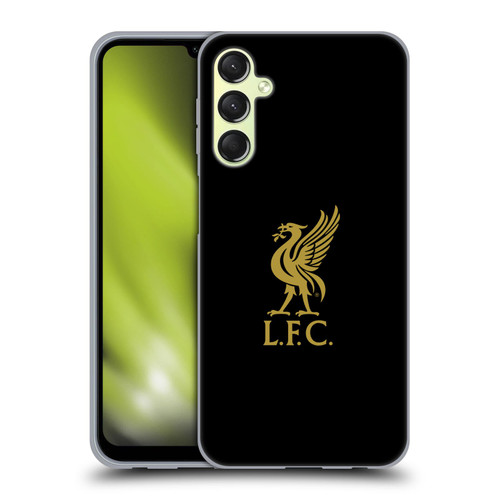 Liverpool Football Club Liver Bird Gold Logo On Black Soft Gel Case for Samsung Galaxy A24 4G / M34 5G
