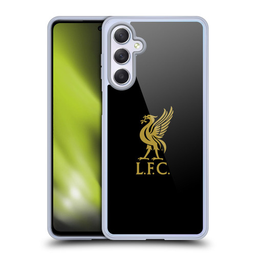 Liverpool Football Club Liver Bird Gold Logo On Black Soft Gel Case for Samsung Galaxy M54 5G