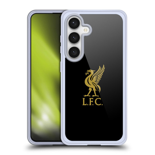 Liverpool Football Club Liver Bird Gold Logo On Black Soft Gel Case for Samsung Galaxy S24 5G