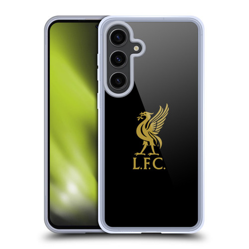 Liverpool Football Club Liver Bird Gold Logo On Black Soft Gel Case for Samsung Galaxy S24+ 5G